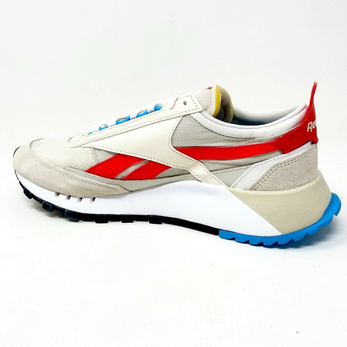 Reebok Classic Leather Legacy Alabaster Chalk Laser Red Mens Sneakers FY7432