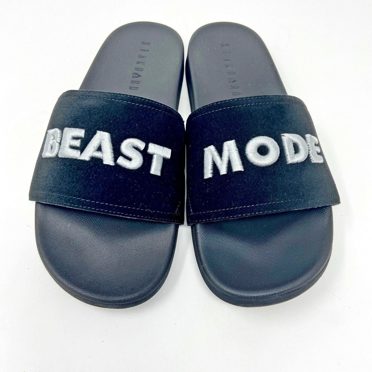 STNDRD Standard Los Angeles Monaco Beast Mode Black Womens Gym Slide Sandals