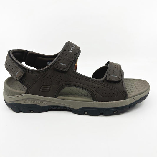 Skechers Tresmen Garo Chocolate Brown Mens Sandal Relaxed Fit Slip-On