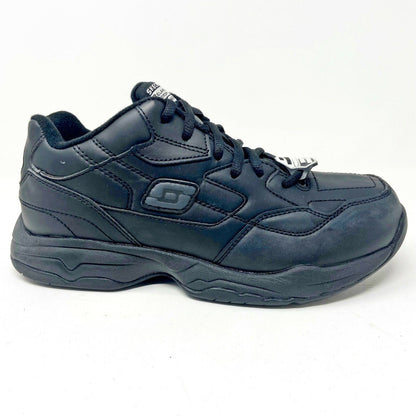 Skechers Slip Resistant Felton Albie Black Womens Extra Wide Relaxed Fit Shoes