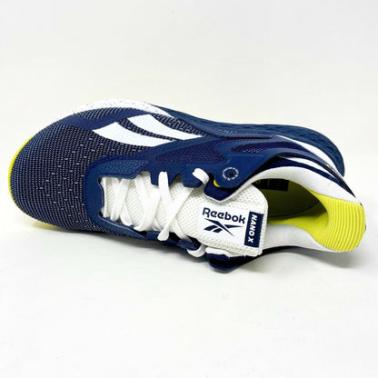 Reebok Nano X Vector Navy White Chartreuse Mens Cross Training Sneakers FW8473