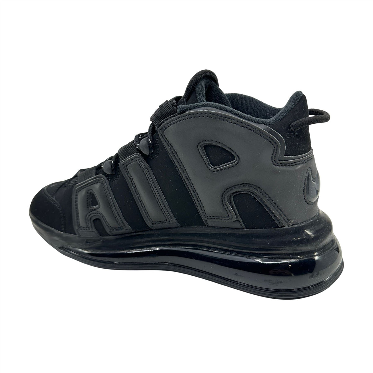 Nike Air More Uptempo 720 QS 1 Black Metallic Womens Athletic Sneaker