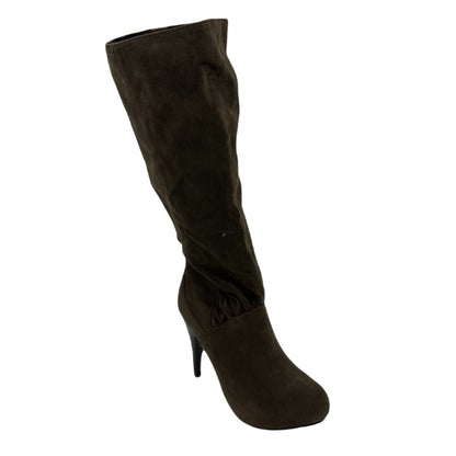Forever 21 Taupe Dark Brown Knee High Womens Heel Stiletto Casual Boots
