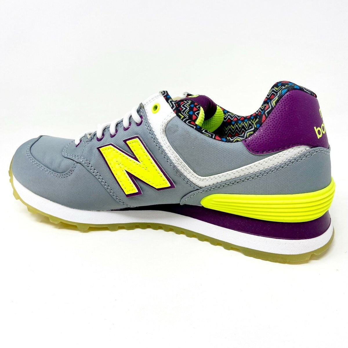 New Balance 574 Classic Street Beat Gray Purple Womens Casual Sneakers WL574SBF