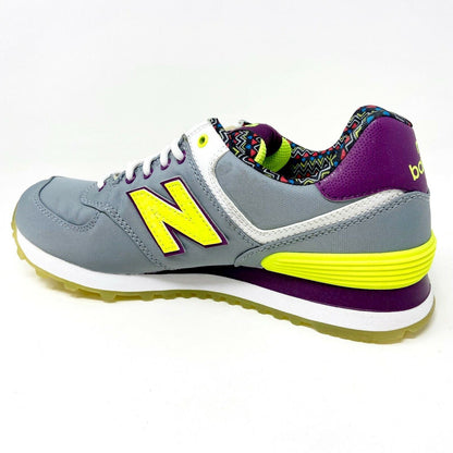 New Balance 574 Classic Street Beat Gray Purple Womens Casual Sneakers WL574SBF