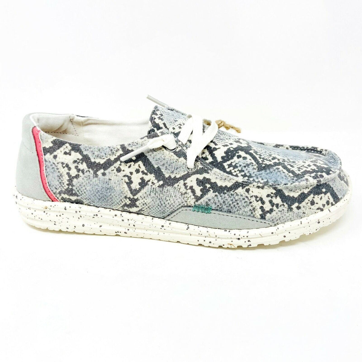 Hey Dude Womens Wendy Jungle Grey Slip On Comfort Lightweight Shoes