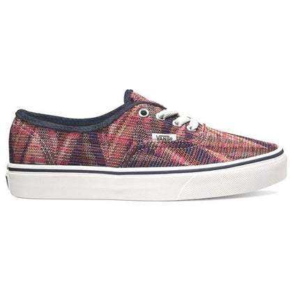 VANS Authentic Woven Chevron Pink True White Womens Size 5.5 Casual Sneakers