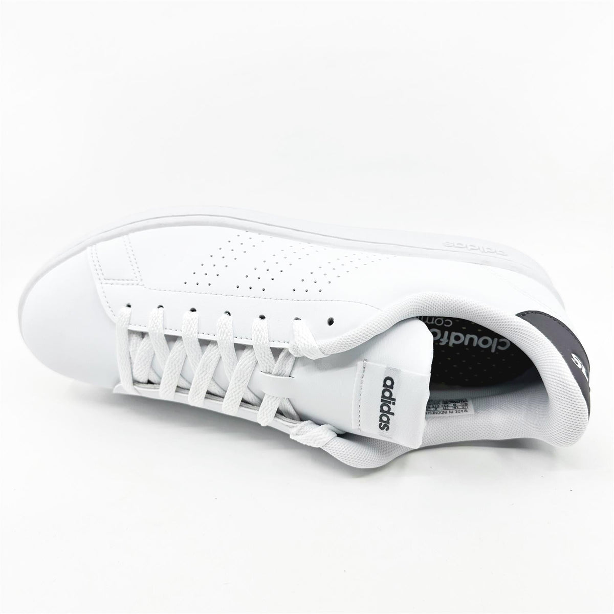 Adidas Advantage Cloud White Trace Grey Mens Athletic Sneakers