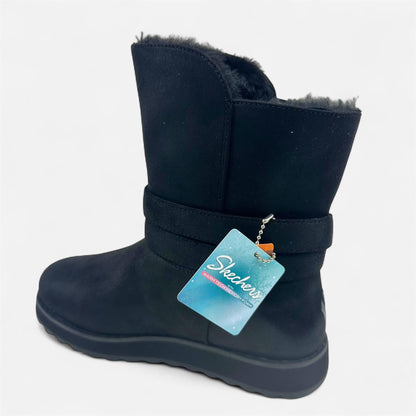 Skechers Keepsakes 2.0 Pikes Peak Black Womens Size 5 Scotchgard Shearling Style