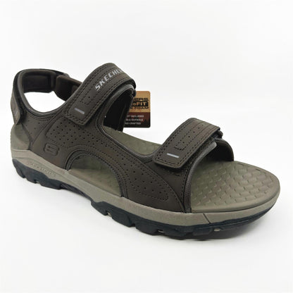 Skechers Tresmen Garo Chocolate Brown Mens Sandal Relaxed Fit Slip-On