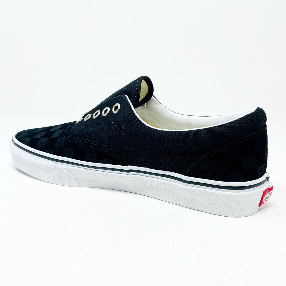 Vans Era (Deboss Checkerboard) Black True White Classic Mens Sneakers
