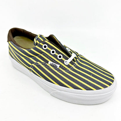 VANS Era 59 (Stripes) Yellow True White Womens Size 5.5 Casual Sneakers