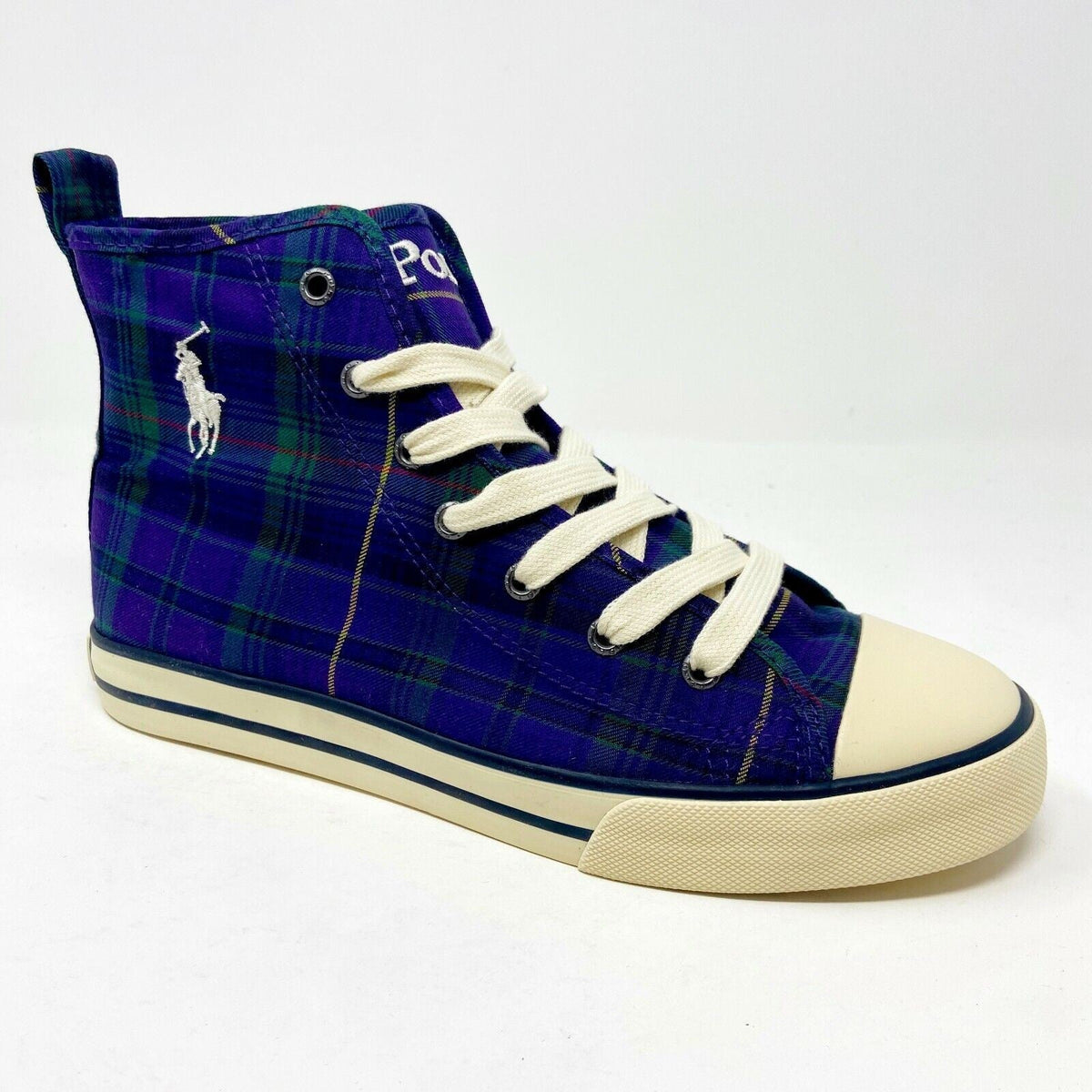 Polo Ralph Lauren Harbour Hi Dark Purple Kids Casual Sneakers 91079