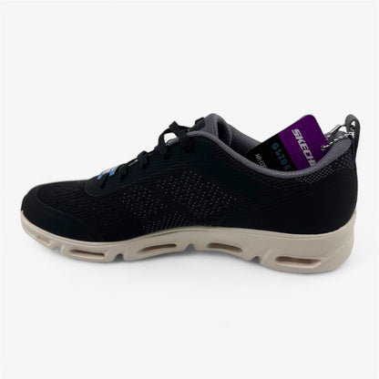 Skechers Glide Step Gratify Lume Black Natural Womens Athletic Sneaker