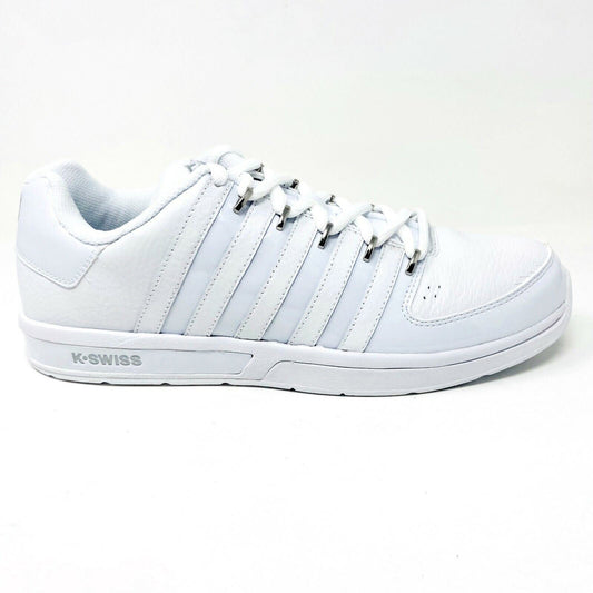 K-Swiss Mens Ruttger White Platinum Casual Sneakers 02024135