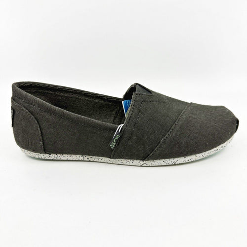 Skechers Bobs Plush Natural Kiss Charcoal Womens Size 7 Casual Flats