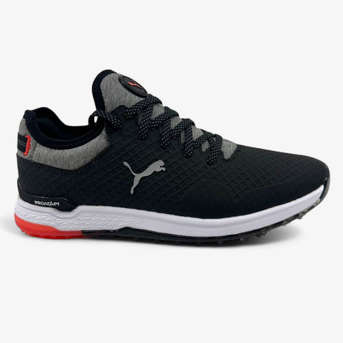 PUMA Proadapt Alphacat Black Silver Hot Coral Womens Waterproof Golf Shoes