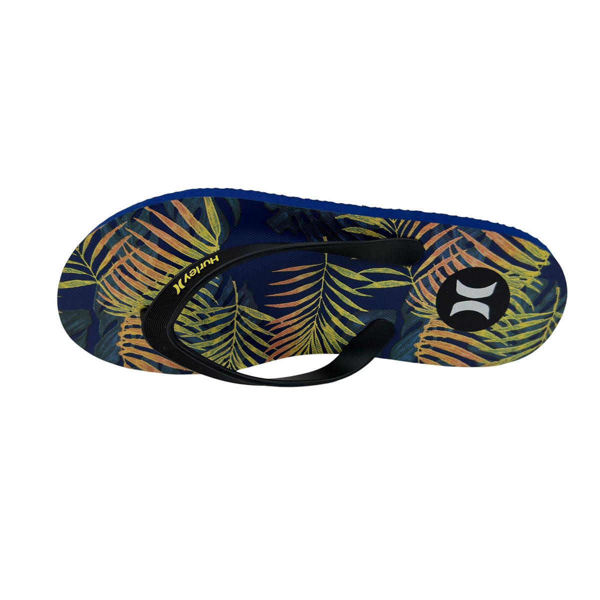 Hurley Logo Navy Orange Mens Sandal Pool Beach Flip Flop