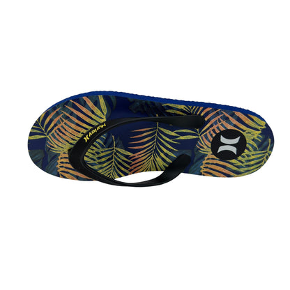 Hurley Logo Navy Orange Mens Sandal Pool Beach Flip Flop