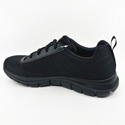 Skechers Track Moulton Black Mens Athletic Sneakers