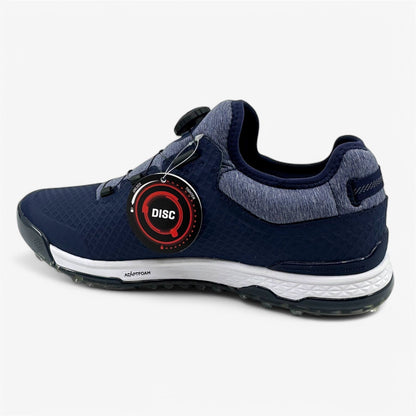 PUMA Proadapt Alphacat Disc Peacoat Silver Yellow Mens Waterproof Golf Shoes