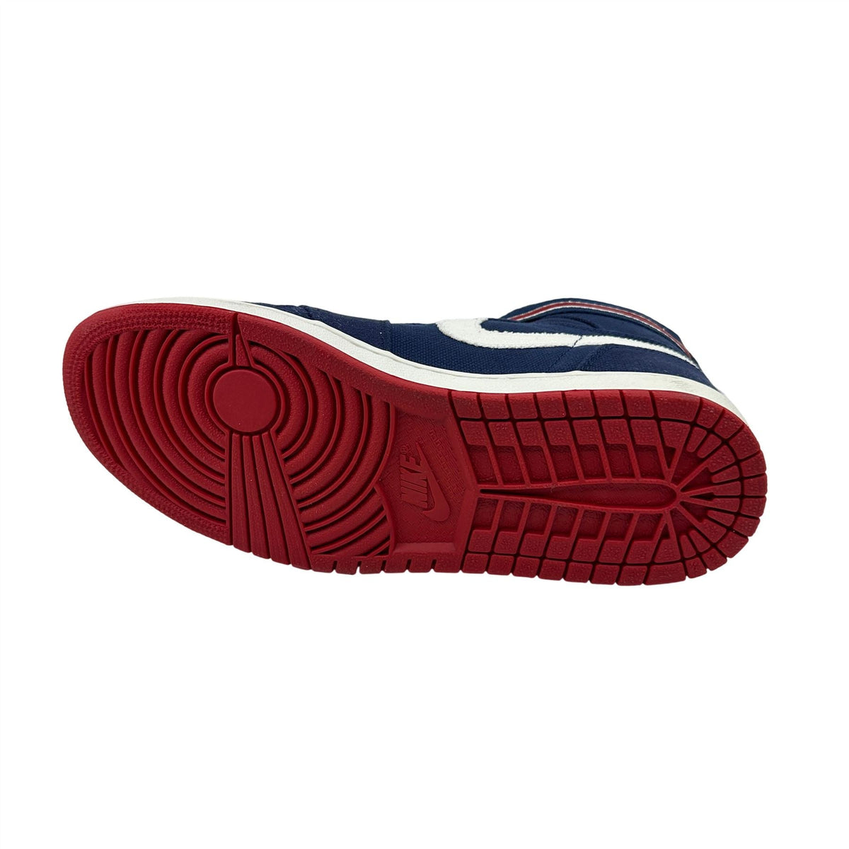 Jordan 1 High Strap Midnight Navy Varsity Red Mens Athletic Olympic Sneaker