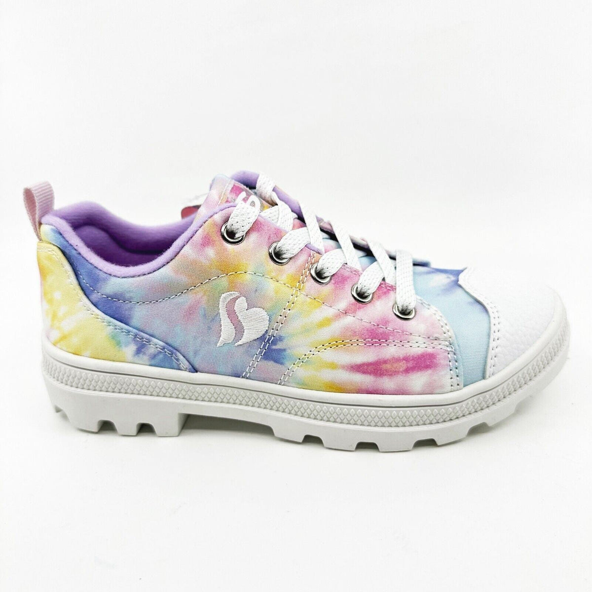 Skechers Roadies Berkeley Blocks White Kids Girls Size 1.5 Sneakers