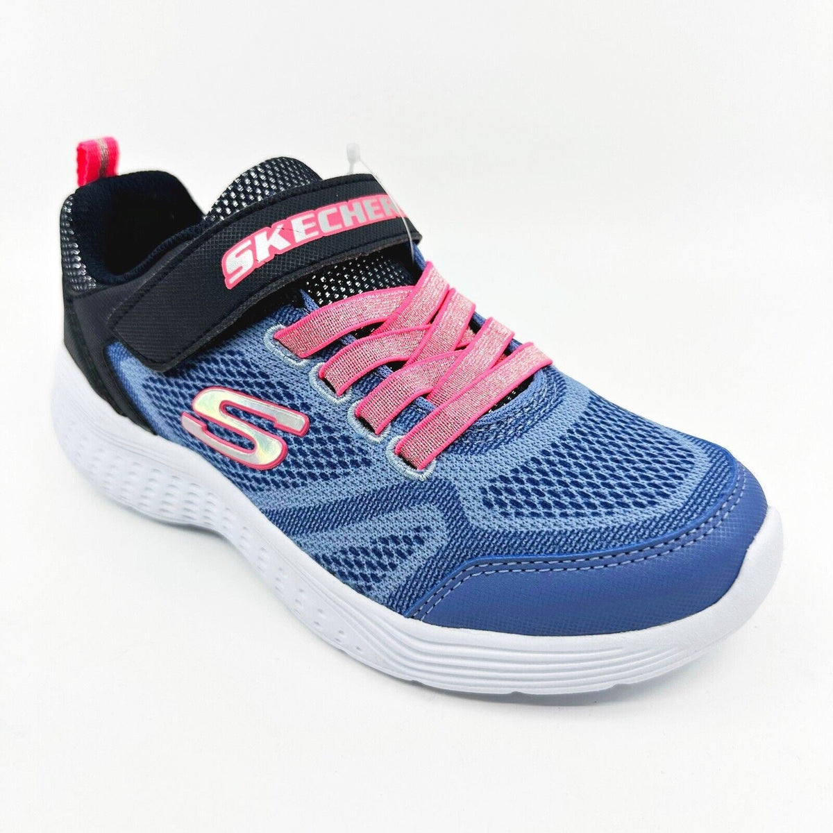Skechers Snap Sprints Blue Pink Navy Kids Girls Sneakers