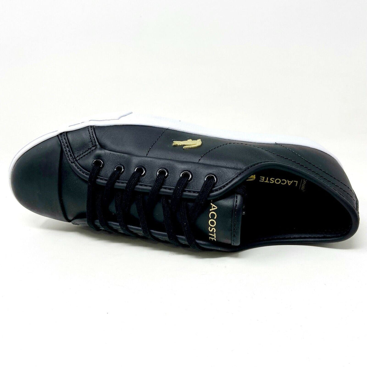 Lacoste Ziane Plus Grand 1201 CFA Black White Leather Womens Casual Shoes