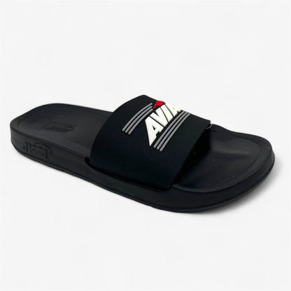 Avia Primary Black White Mens Sandal Slide