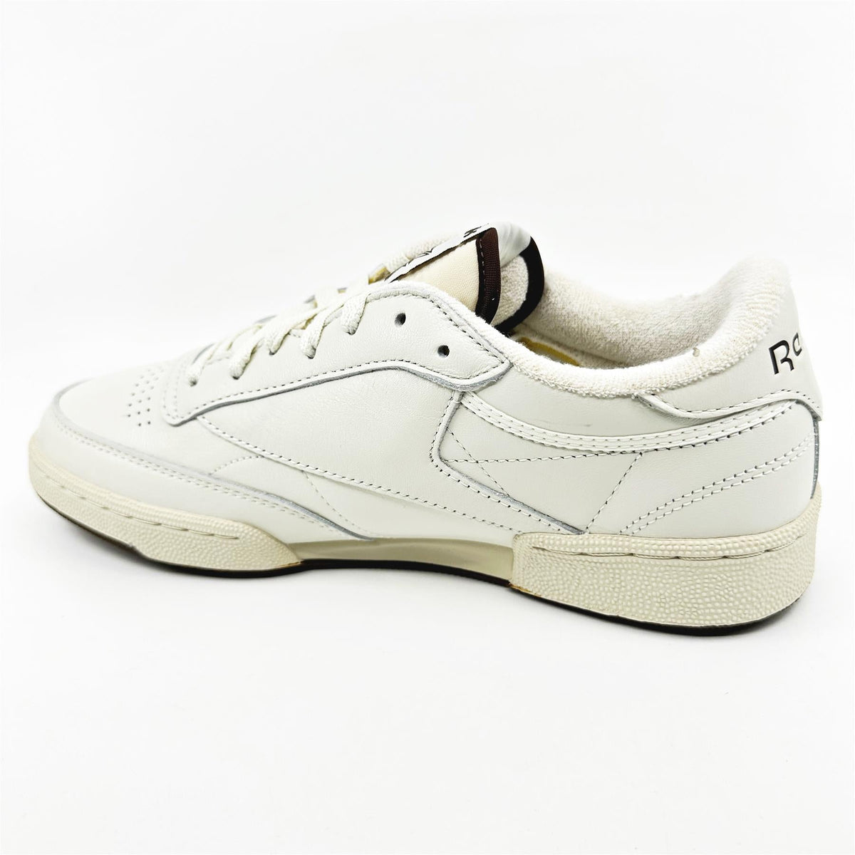 Reebok Club C 85 Vintage Chalk Black Mens Athletic Sneaker