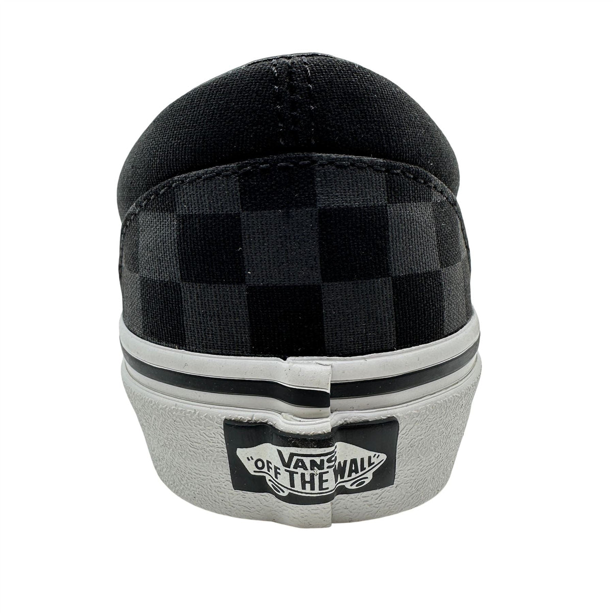 VANS Classic Slip On Checkerboard Black Mens Athletic Sneaker