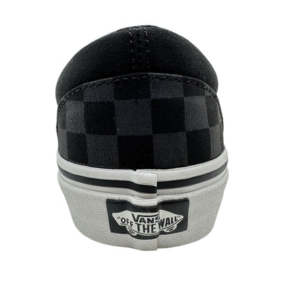 VANS Classic Slip On Checkerboard Black Mens Athletic Sneaker