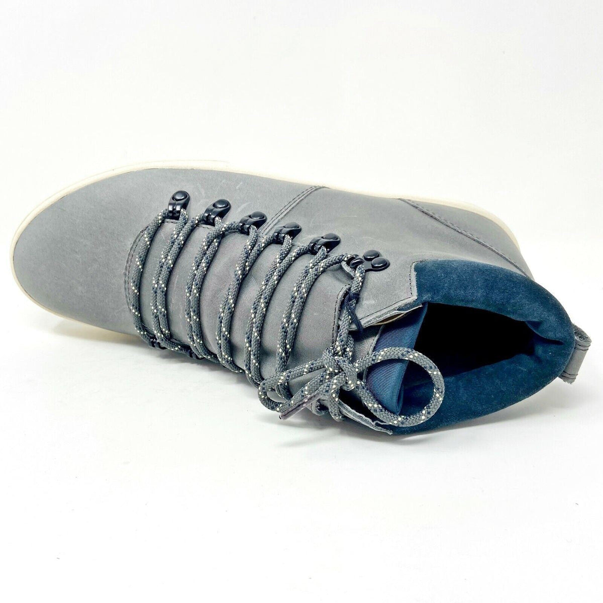 Clae Grant Charcoal Leather Mens Premium Casual Sneakers