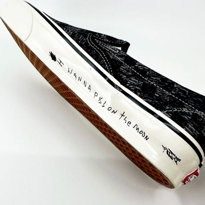 Vans Vault OG Classic Slip On (Jim Goldberg) Tv Static Black White Mens Sneakers