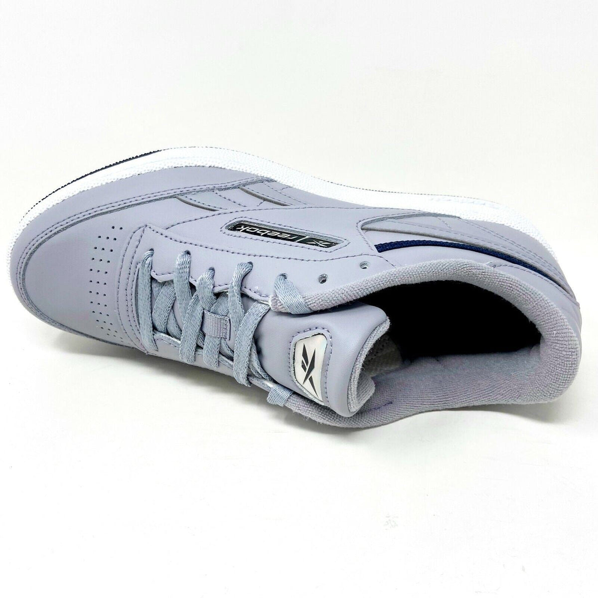 Reebok Club C Revenue MU Gray Leather Mens Size 7.5 Trainer Sneakers EG4298