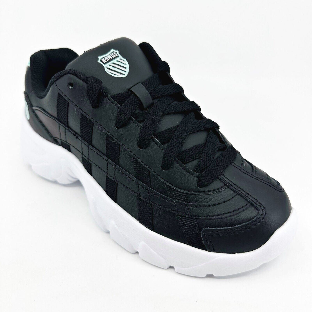 K-Swiss ST229 CMF Black Aruba Blue Silver Womens Size 6.5 Sneakers 96606 012