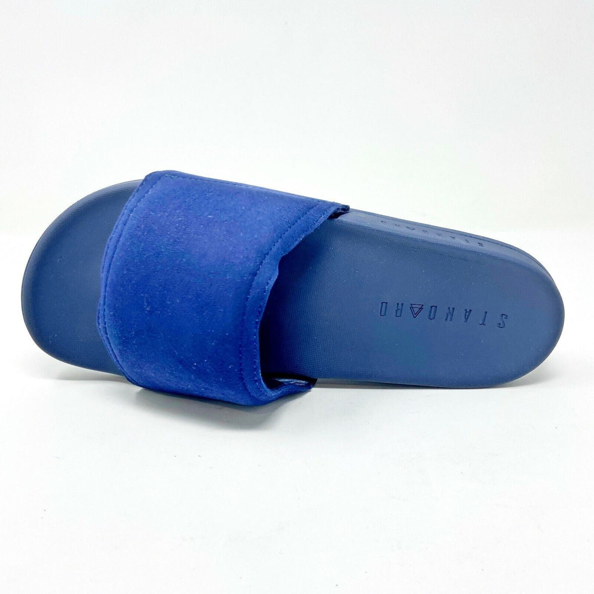 STNDRD Standard Los Angeles Monaco Suede Navy Blue Mens Slide Sandals