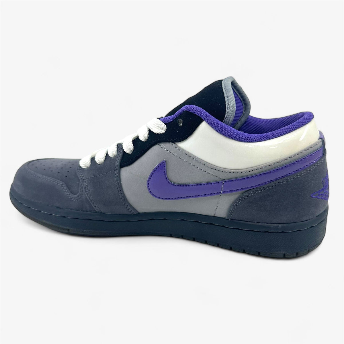 Jordan Air Jordan 1 Phat Low Anthracite Varsity Purple Stealth White Mens Sneaker