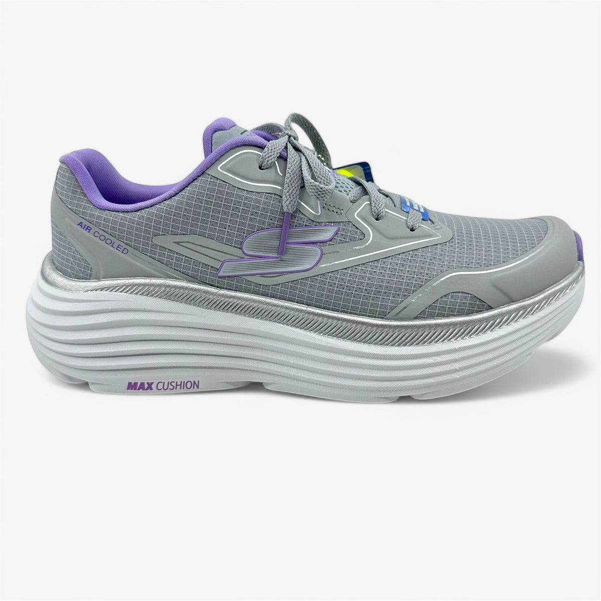 Skechers Max Cushioning Endevour Gray Lavender Womens Athletic Sneaker