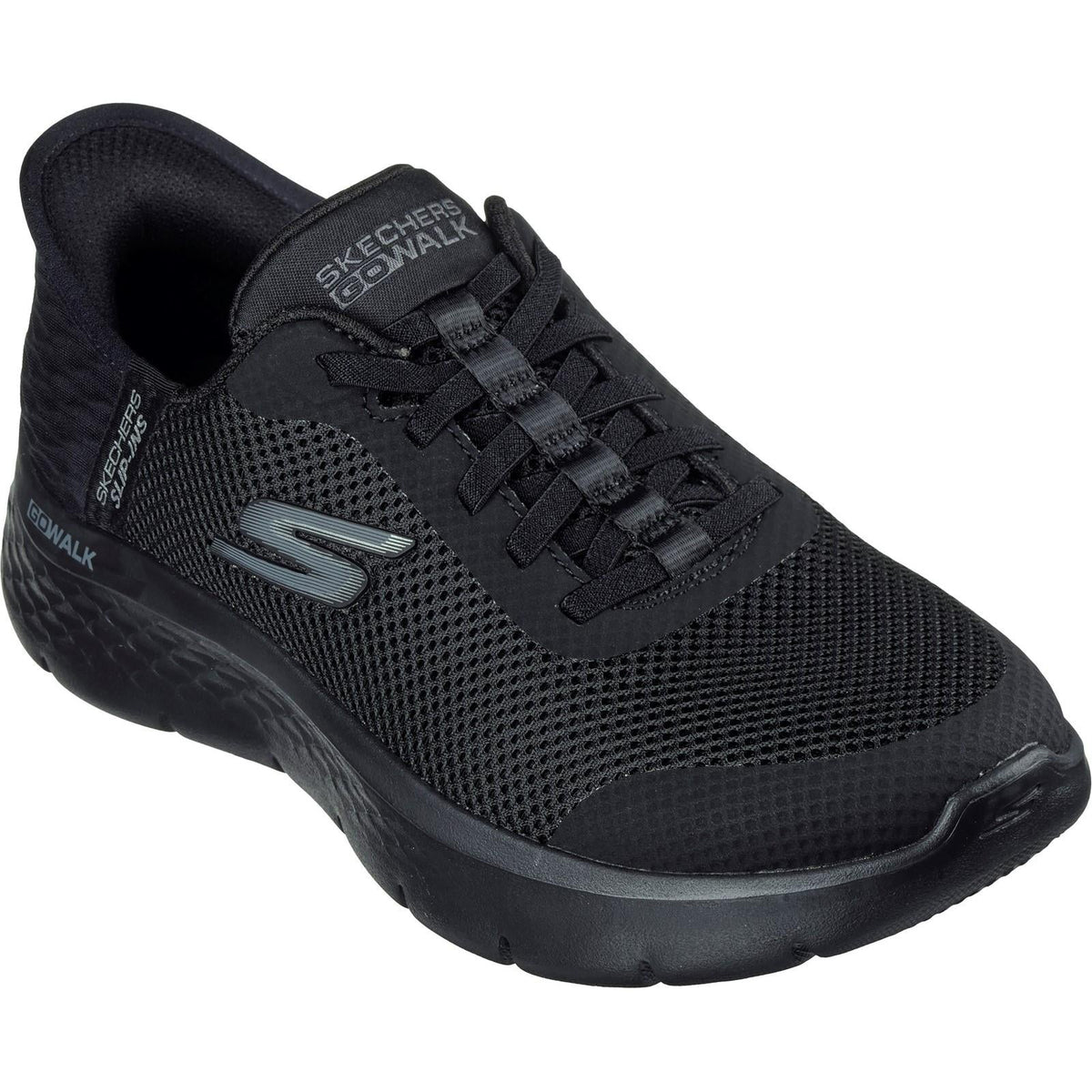 Women's Wide Fit Skechers 124836 Go Walk Flex Grand Entry Trainers