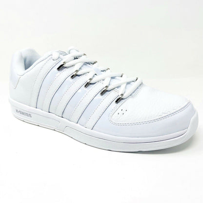 K-Swiss Mens Ruttger White Platinum Casual Sneakers 02024135