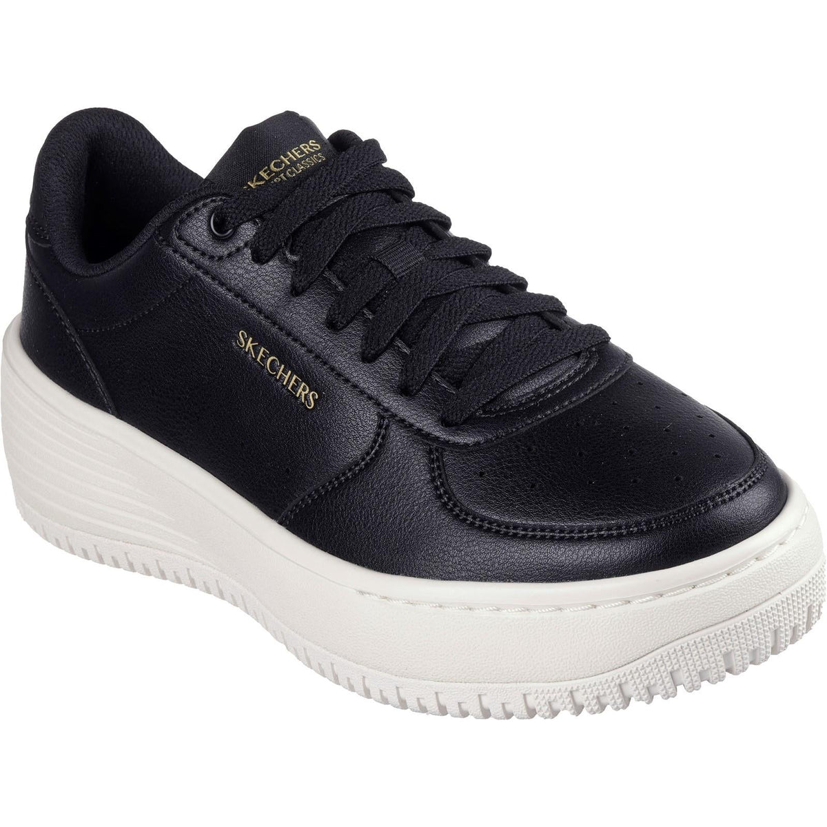 Women's Wide Fit Skechers 185110 Court Classics Grand 92 Be Lifted Trainers