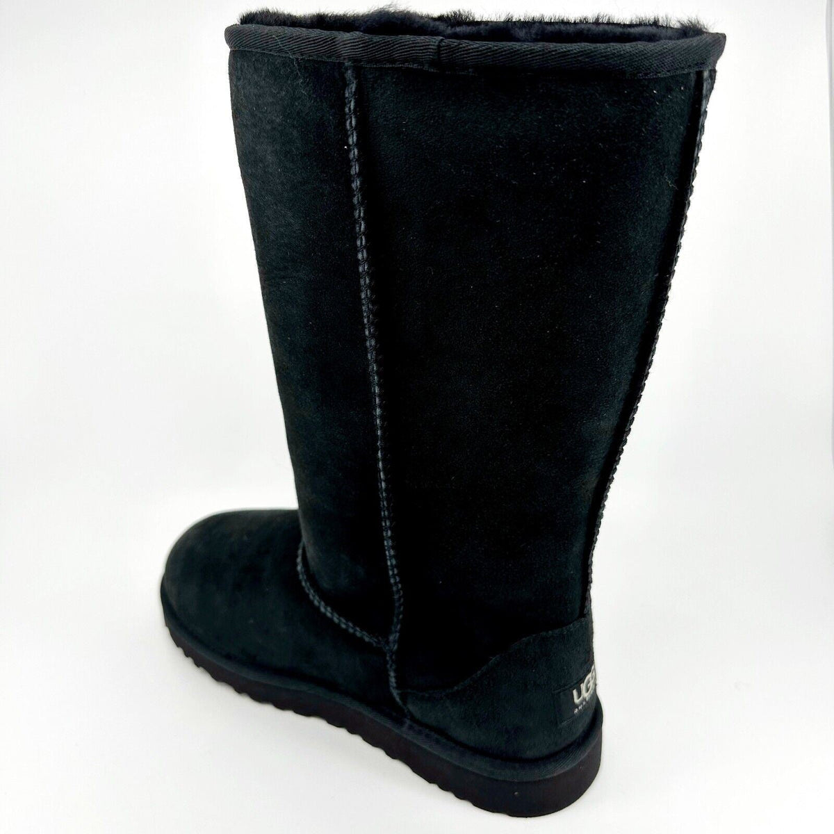 UGG Classic Tall Black Kids Girls Suede Sheepskin Boots 5229 BLK