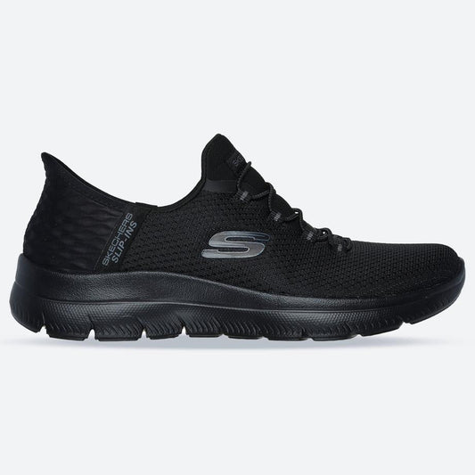 Women's Wide Fit Skechers 150123 Slip-ins Summits Diamond Dream Trainers - Black