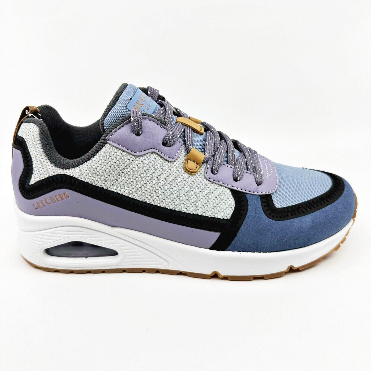 Skechers Uno Layover Blue Purple Womens Size 7 Athletic Sneakers