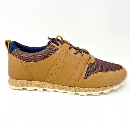 Clae Mills Grizzly Leather Nylon Canvas Brown Mens Premium Casual Shoes