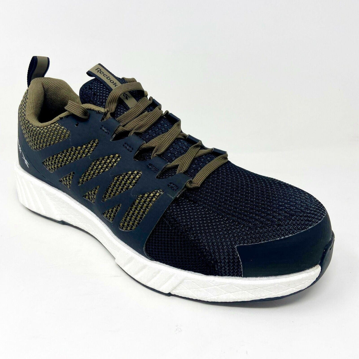 Reebok Work Fushion Flex Weave Sage Green Mens Extra Wide Composite Toe Shoes
