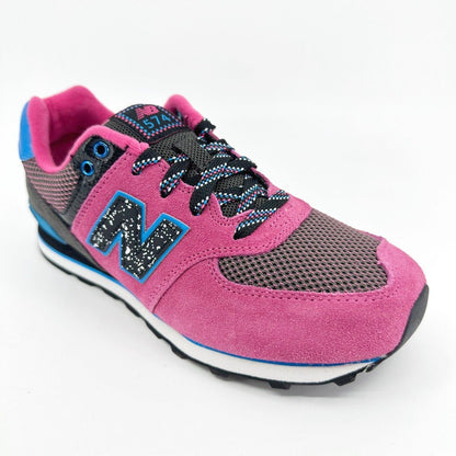 New Balance 574 Classics Pink Grey Blue Kids Running Sneakers KL57407P