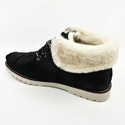 Skechers Chill Lugs Carefree Cozy Black Womens Size 7 Shearling Boots